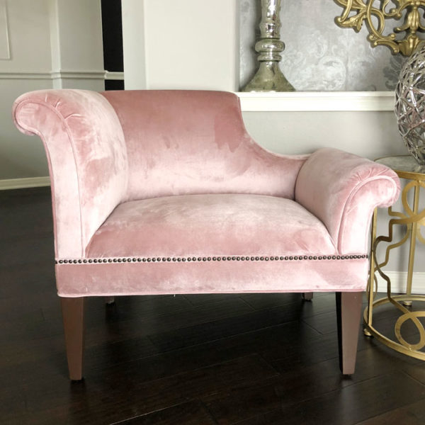Blush Velvet Armchair