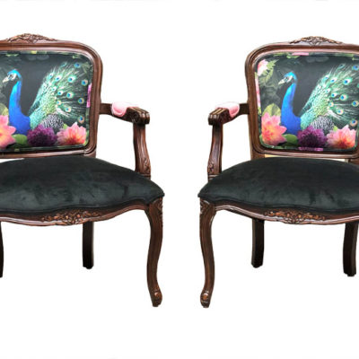 Black Peacock French Chair