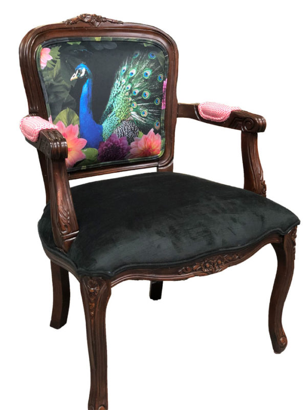 Black Peacock French Chair